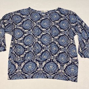 Dressbarn pullover knit long sleeve top with banded bottom size 2X